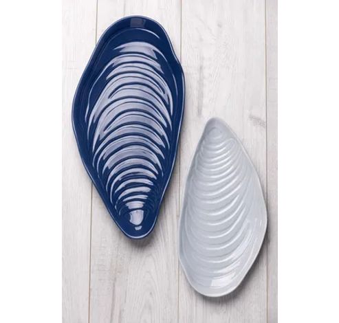 Nautical assiette en forme de coquillage blanc cassé moyen  Mason Cash