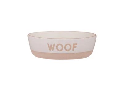 Woof gamelle pour chien en grès blanc ø16 H5cm