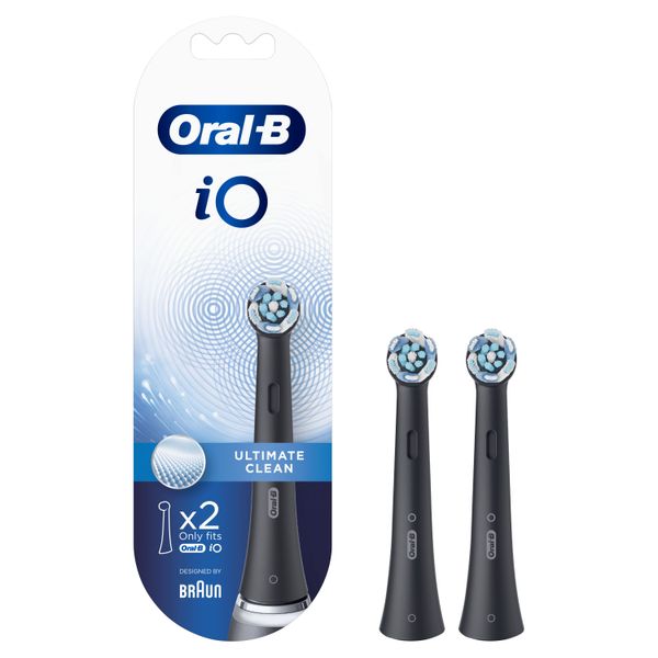 Oral-B iO Ultimate Clean Opzetborstels Zwart 2 Stuks