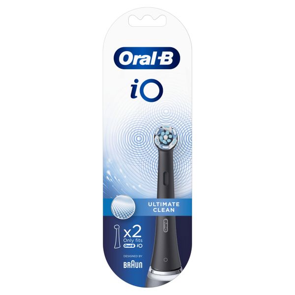 iO Ultimate Clean Opzetborstels Zwart 2 Stuks 