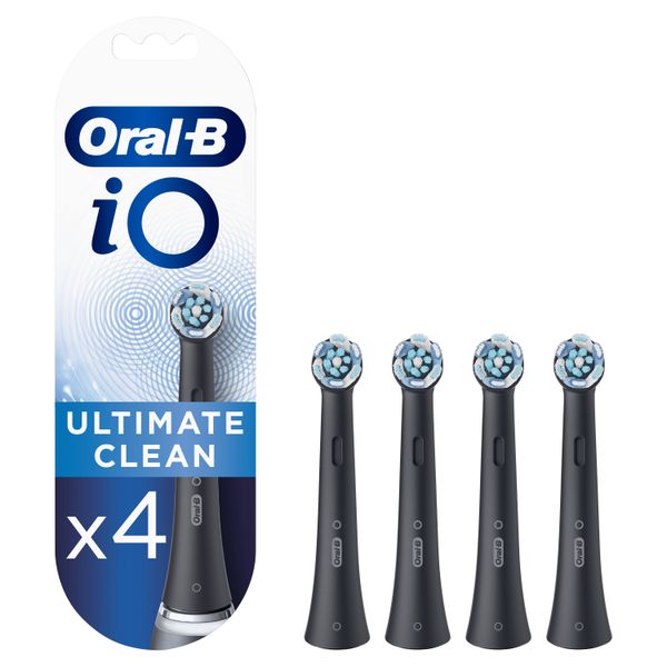 Oral-B iO Ultimate Clean Opzetborstels Zwart 4 Stuks