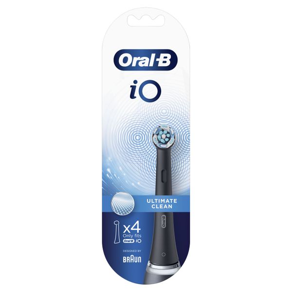 iO Ultimate Clean Opzetborstels Zwart 4 Stuks 