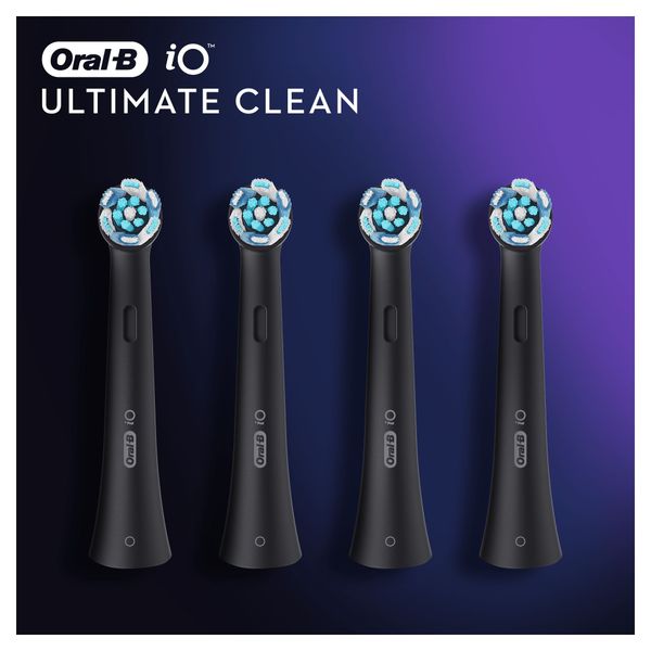 iO Ultimate Clean Opzetborstels Zwart 4 Stuks 