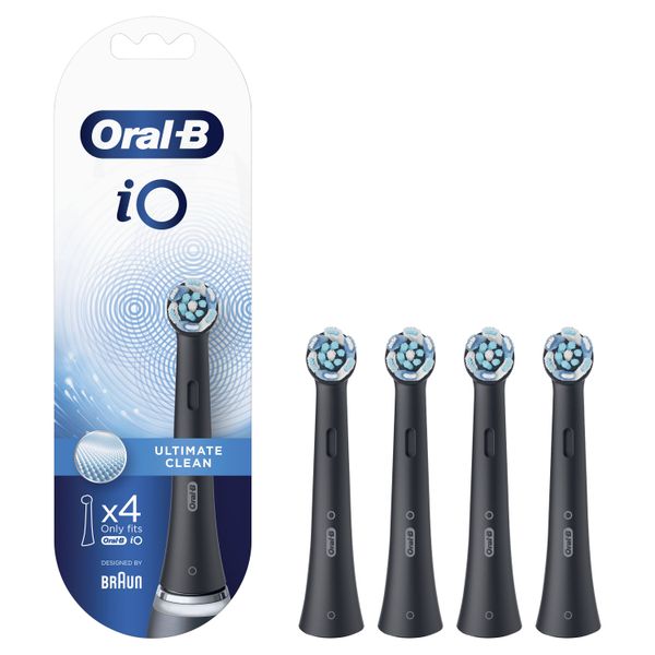 iO Ultimate Clean Opzetborstels Zwart 4 Stuks 