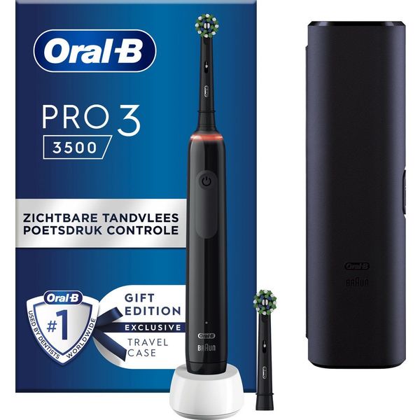 Oral-B Pro 3 3500 - Zwart Elektrische Tandenborstel Gift edition