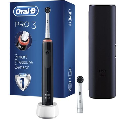 Pro 3 - 3000 Pure Clean Zwart + 1 extra opzetborstel  Oral-B