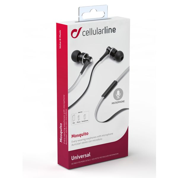 Cellularline In-ear HPH mosquito zwart/wit