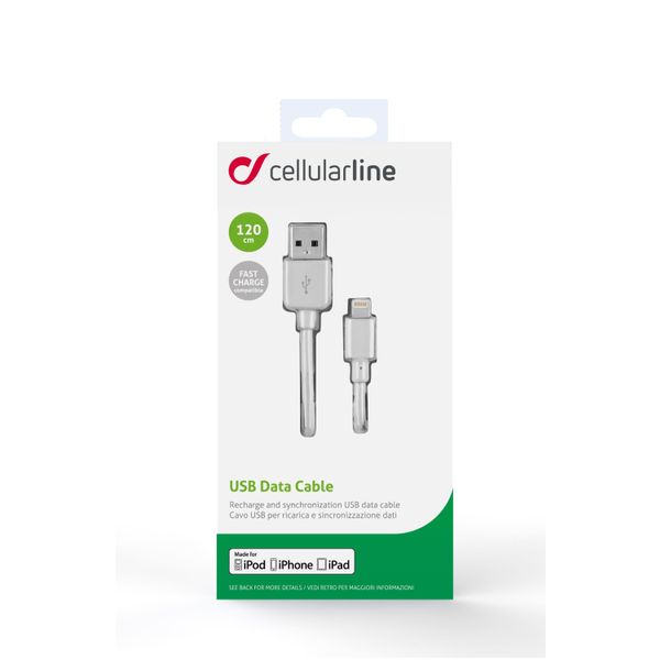 Cellularline Data kabel Apple lightning wit