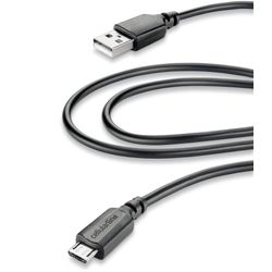 Cellularline Data kabel micro-usb home 2m zwart