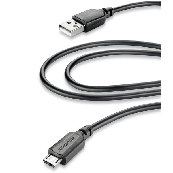 Cellularline Data kabel micro-usb home 2m zwart