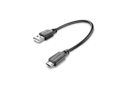 Data kabel travel micro-usb (15cm) zwart