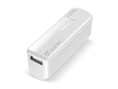 Draagbare lader usb pocket 2600mAh wit