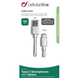 Cellularline Usb kabel usb-a naar usb-c 12m wit