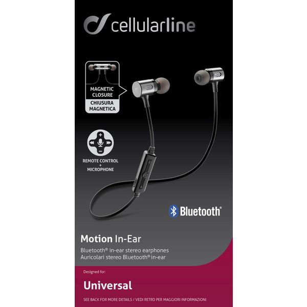 Cellularline In-ear HPH BT motion zwart