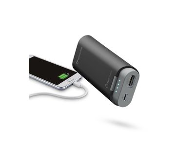 Draagbare lader free power dual 5200mAh zwart