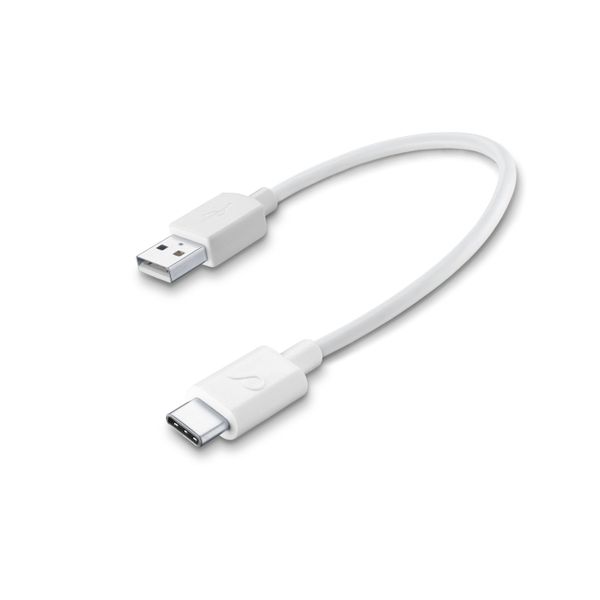 Cellularline Usb kabel usb-a naar usb-c 15cm wit