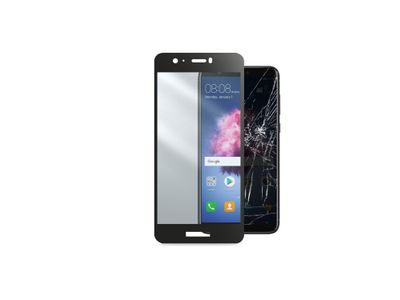 Huawei P Smart SP gehard glas capsule zwart