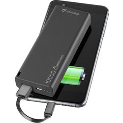 Cellularline Draagbare lader usb free power slim 10000mAh zwart