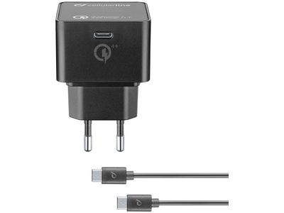 Reislader kit 30W usb-c Qualcomm 4+ zwart