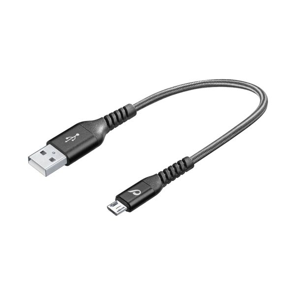 Cellularline Usb kabel kevlar micro-usb 15 cm zwart