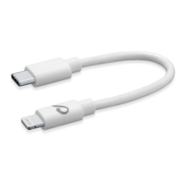 Cellularline Usb kabel usb-c to Apple lightning 15cm wit