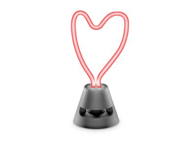 Neon beat LED speaker heart