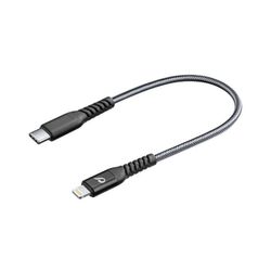 Cellularline Usb kabel kevlar usb-c naar Apple lightning 15cm zwart