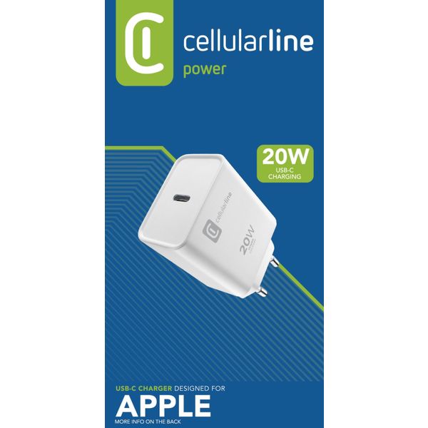 Cellularline Reislader 20W PD usb-c iPhone wit