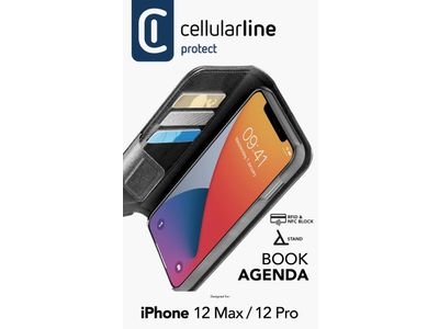 iPhone 12/12 Pro hoesje book agenda zwart
