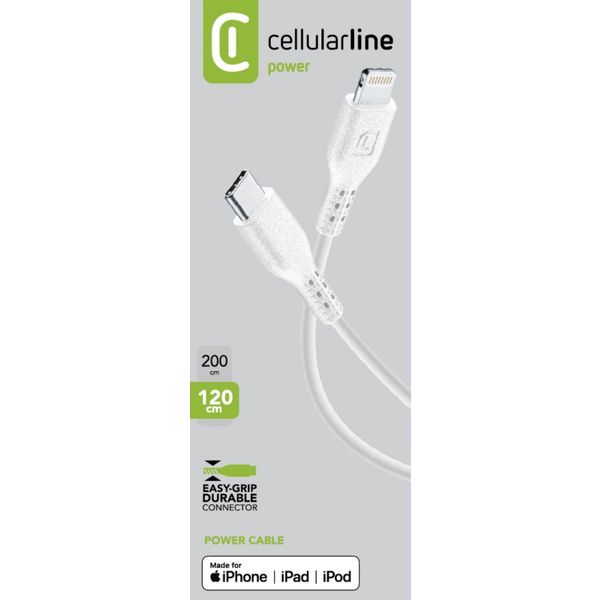 Cellularline Usb-C To Lightning 120Cm Kabel Tablet Wit