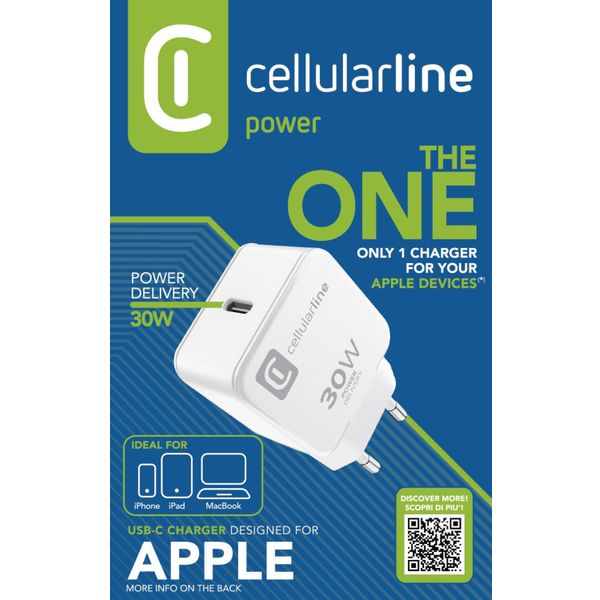 Cellularline Reislader 30W PD usb-c wit