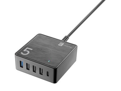 Reislader home+office multipower 5 ports usb 60W zwart