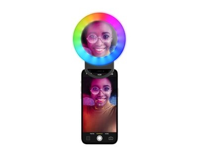 Selfie ring pocket vlogging multicolor clip