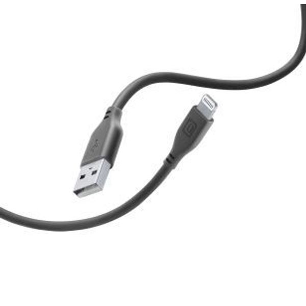 Soft kabel USB-A naar Lightning 12m zwart 