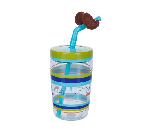 Funny Straw Electric Blue Mustache  Contigo