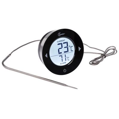 Digitale huishoud- en barbecue thermometer zwart 