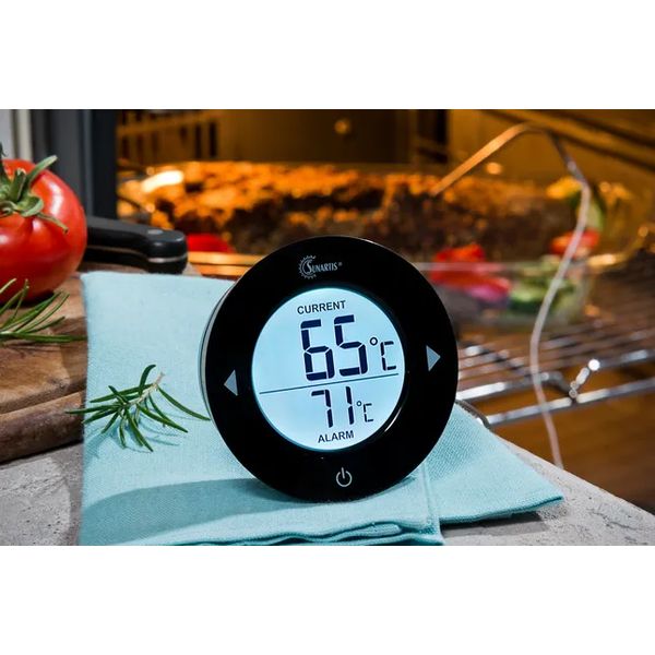 Sunartis Digitale huishoud- en barbecue thermometer zwart