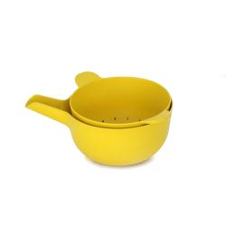 Biobu by Ekobo Pronto Small Handy Bowl & Colander Set lemon 