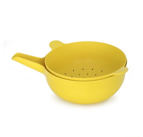 Pronto Large Handy Bowl & Colander Set lemon  Biobu by Ekobo