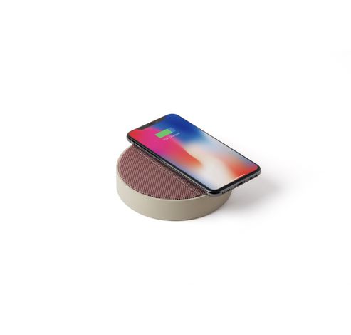 OSLO Energy Inductie Laadstation/Bluetooth speaker Lichtgrijs/roze  Lexon