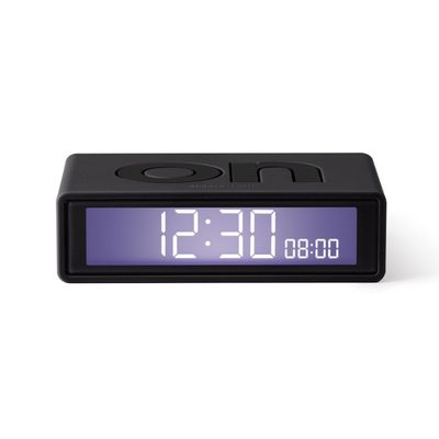 Flip+ Travel Clock Omkeerbare wekker Donkergrijs  Lexon