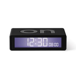 Lexon Flip+ Travel Clock Omkeerbare wekker Zwart 