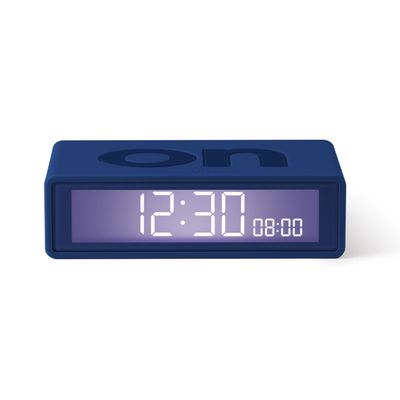 Flip+ Travel Clock Omkeerbare wekker Donkeblauw  Lexon