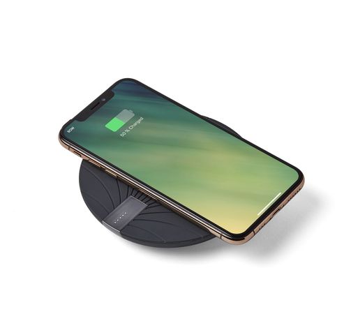 BALI WIRELESS CHARGING PAD W/BATTERY -BLACK  Lexon