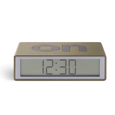 Flip+ Travel Clock Omkeerbare wekker Goud  Lexon