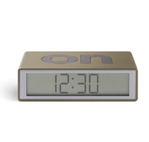 Flip+ Travel Clock Omkeerbare wekker Goud  Lexon