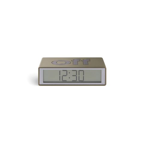 Flip+ Travel Clock Omkeerbare wekker Goud  Lexon