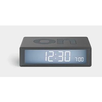 Flip+ Travel Clock Omkeerbare wekker Gun Antraciet  Lexon