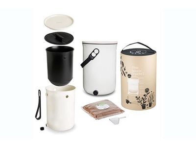 Bokashi Organko 2 Bac A Composte-blanc 1kg Bran Inclus - 23.3xh32.3cm - 9.6l