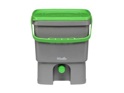 Bokashi Organko Eco Afvalbak-incl Bran 16l Grijs-groen